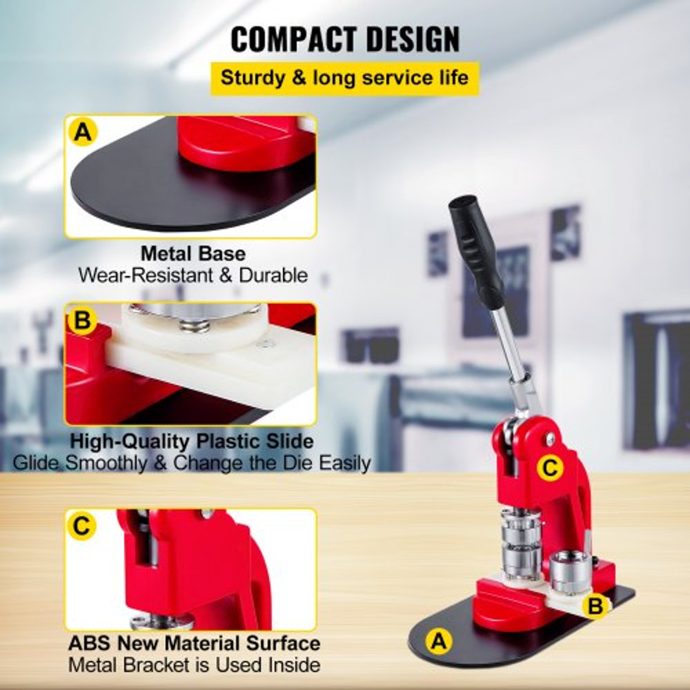 Deluxe 1 Button Badge Maker Complete 1000Piece Kit With Circle Cutter For DIY Pins Keychains  Promo 3