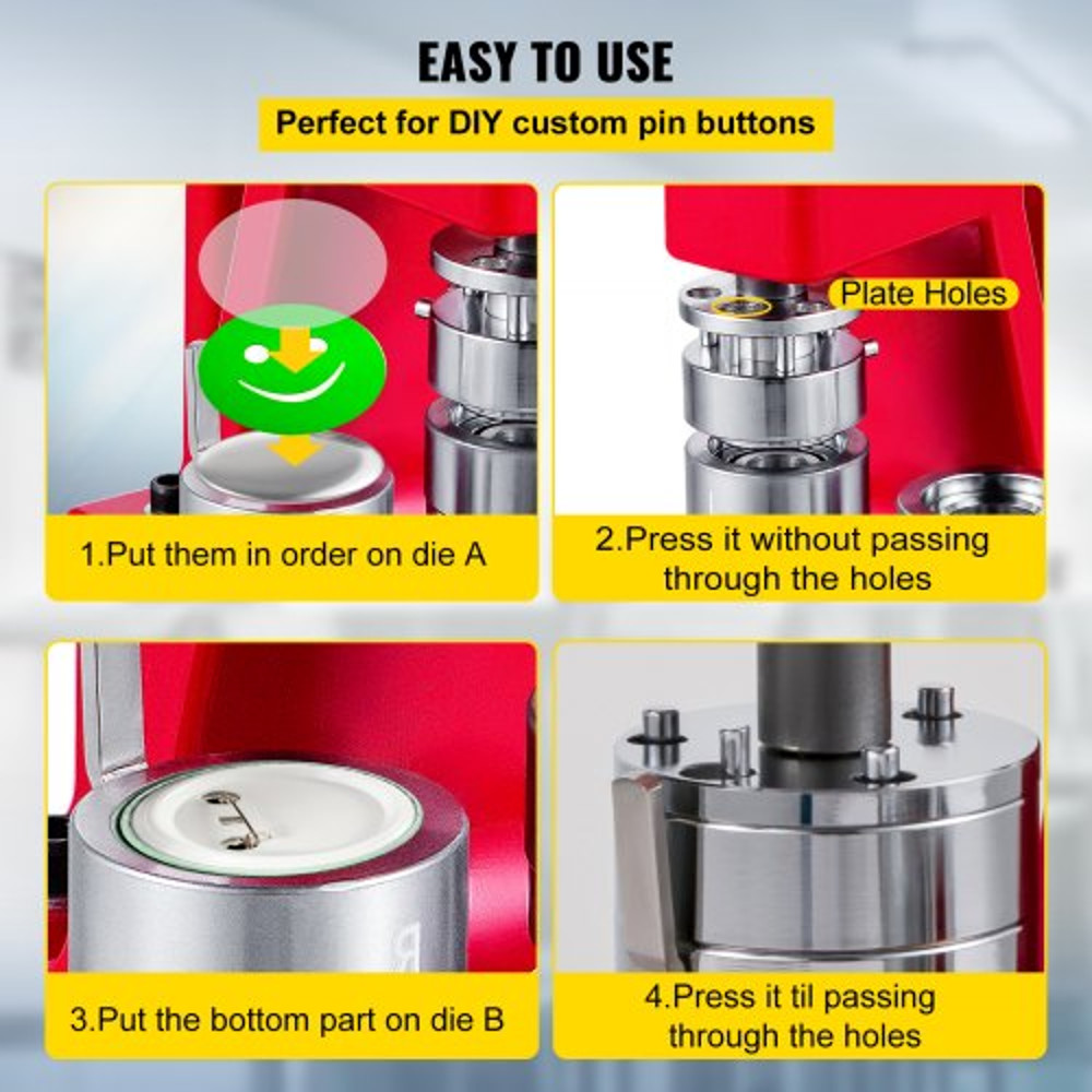 Deluxe 1 Button Badge Maker Complete 1000Piece Kit With Circle Cutter For DIY Pins Keychains  Promo 5