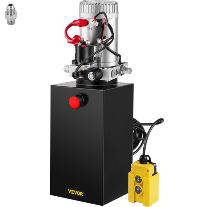 Hydraulic Power Unit DC Single Acting Hydraulic Pump With Steel Reservoir  Connector For Dump Trail 0
