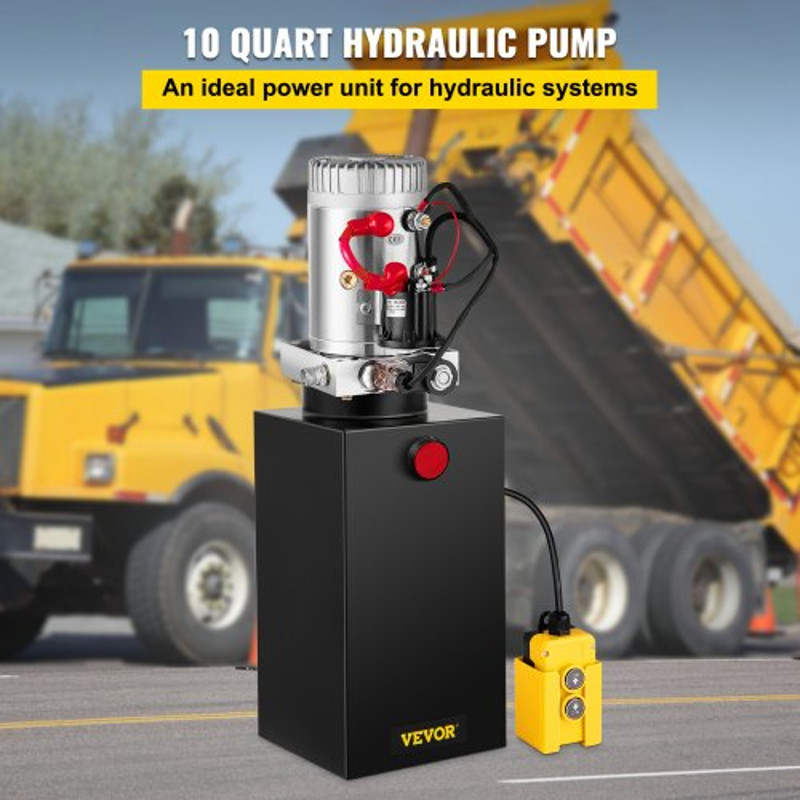 Hydraulic Power Unit DC Single Acting Hydraulic Pump With Steel Reservoir  Connector For Dump Trail 2