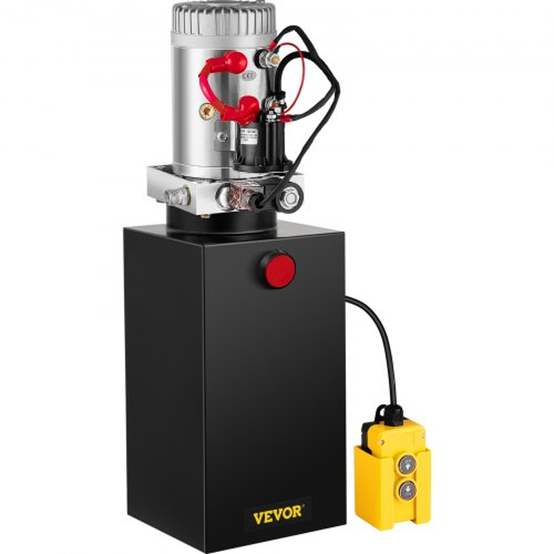 Hydraulic Power Unit DC Single Acting Hydraulic Pump With Steel Reservoir  Connector For Dump Trail 9