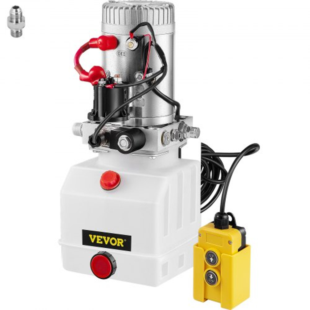Quart Single Acting Hydraulic Pump For Dump Trailer DC Power Unit With Plastic Reservoir  Remote Un 0