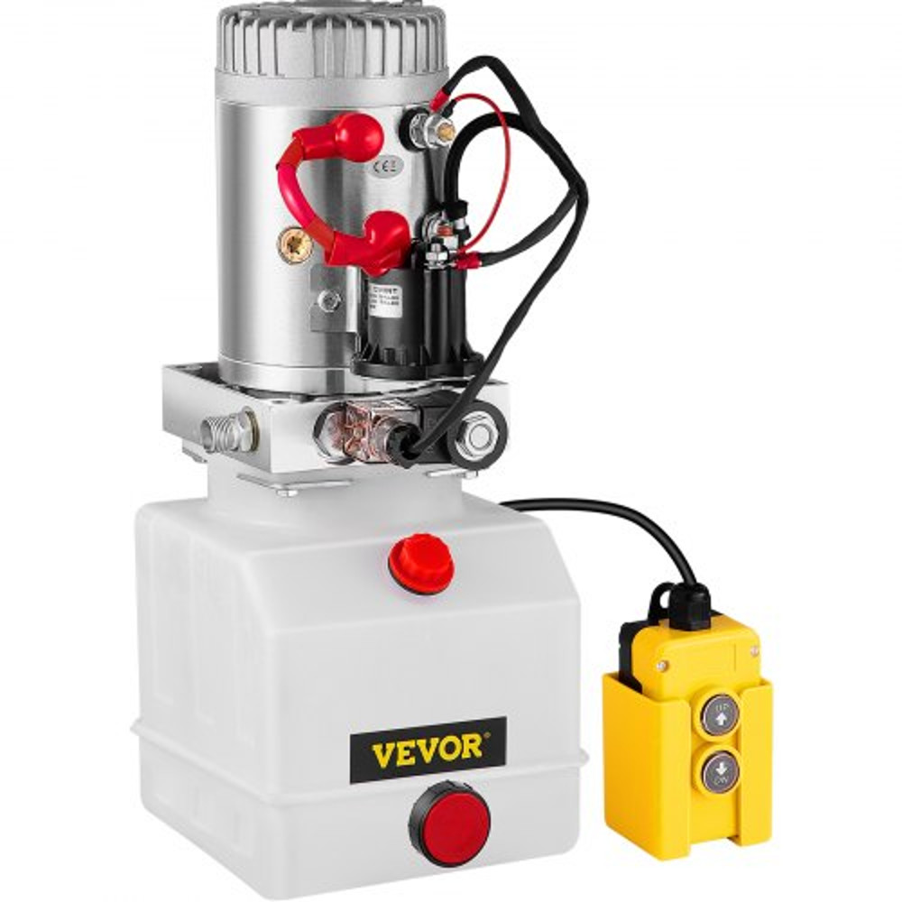 Quart Single Acting Hydraulic Pump For Dump Trailer DC Power Unit With Plastic Reservoir  Remote Un 9