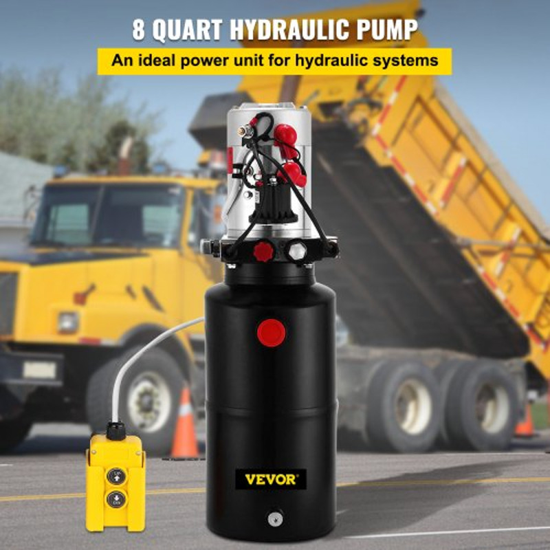 Hydraulic Power Unit DC Double Acting Pump Quart Steel Reservoir Hydraulic Pump For Dump Trailers C 2