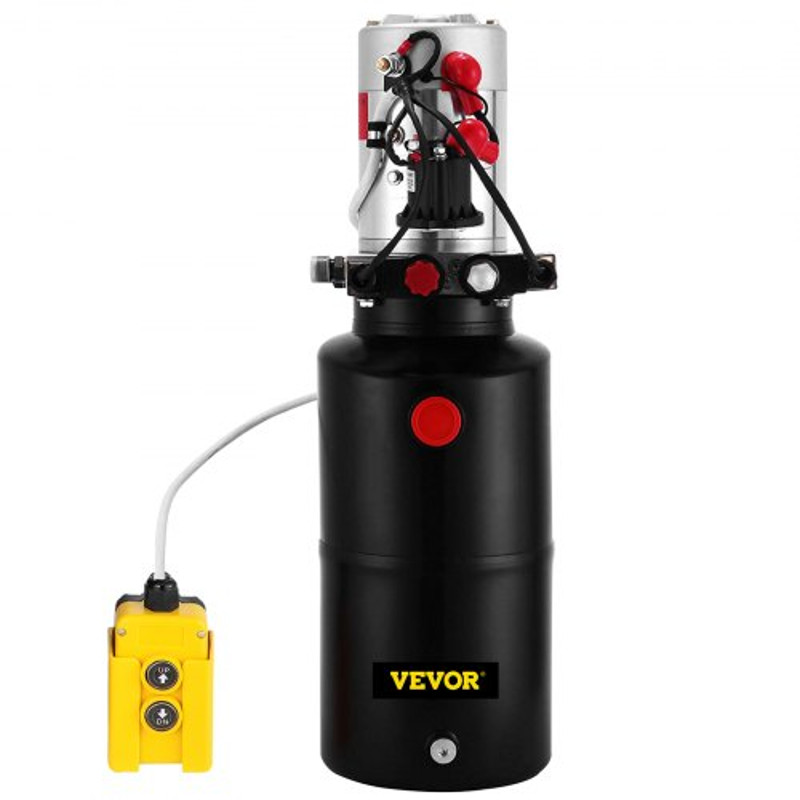 Hydraulic Power Unit DC Double Acting Pump Quart Steel Reservoir Hydraulic Pump For Dump Trailers C 8