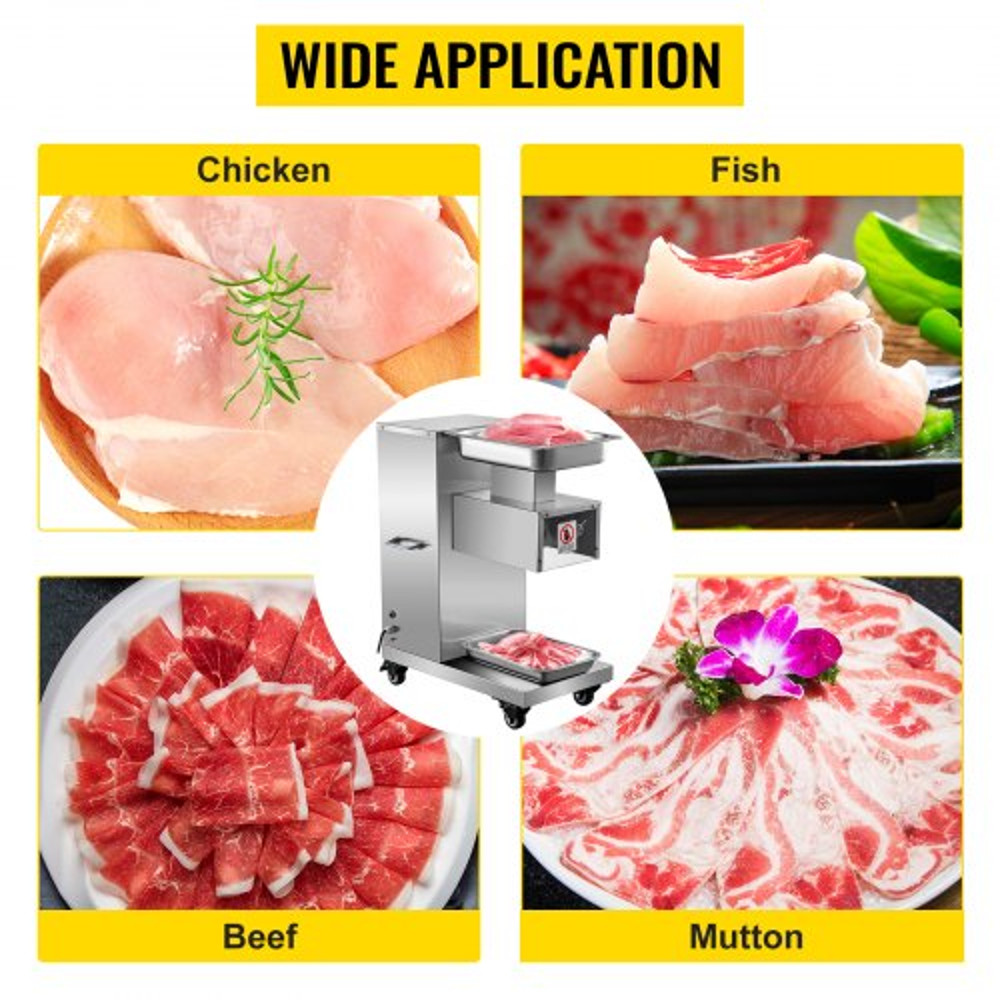 Commercial Meat Cutting Machine Electric Meat Slicer With Blade HeavyDuty Stainless Steel Food Cutt 1