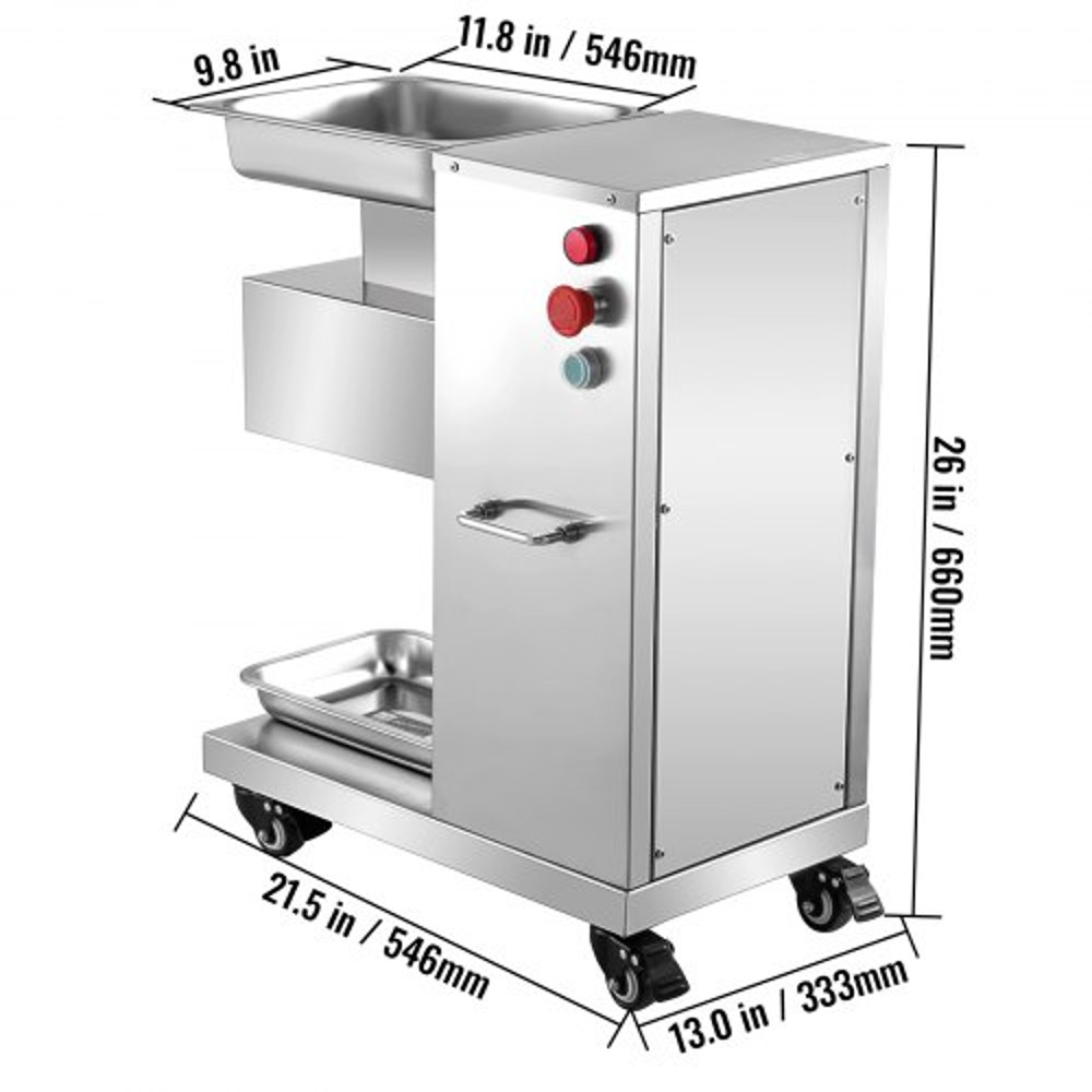 Commercial Meat Cutting Machine Electric Meat Slicer With Blade HeavyDuty Stainless Steel Food Cutt 7