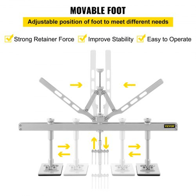 HeavyDuty Dent Pull Lever Bar Kit Auto Body Repair Tool For Aluminum  Steel Dent Pulling Adjustable 3