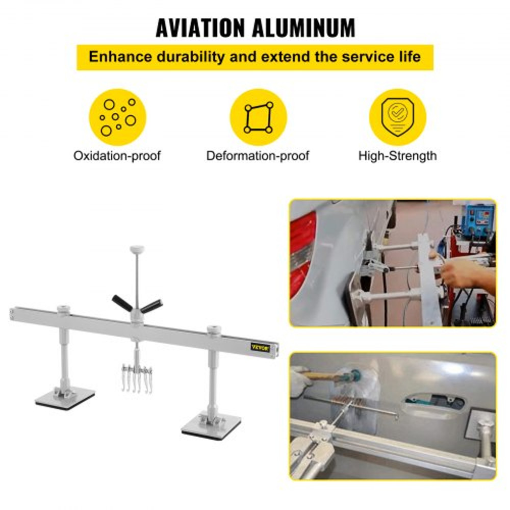 HeavyDuty Dent Repair Kit Adjustable Pull Lever Bar For Auto Body Fridges  Metal Surfaces Fits Alum 6