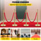 38 Gold Crowd Control Stanchions With Red Velvet Rope 8Pack Queue Barriers For Events Party Suppli 2