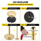 38 Gold Crowd Control Stanchions With Red Velvet Rope 8Pack Queue Barriers For Events Party Suppli 6