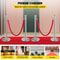 38 Silver Crowd Control Stanchions With Red Velvet Ropes 4Pack Queue Barriers For Events Party Sup 2