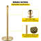 Elegant Crowd Control Barriers 4 Gold Stainless Steel Stanchion Posts With 5ft Red Velvet Ropes For 3
