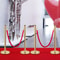 Elegant Crowd Control Barriers 4 Gold Stainless Steel Stanchion Posts With 5ft Red Velvet Ropes For 0