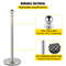 Retractable Crowd Control Barrier 38 Inch Stainless Steel Stanchion Posts With Durable Red Velvet R 3