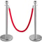 Retractable Crowd Control Barrier 38 Inch Stainless Steel Stanchion Posts With Durable Red Velvet R 8