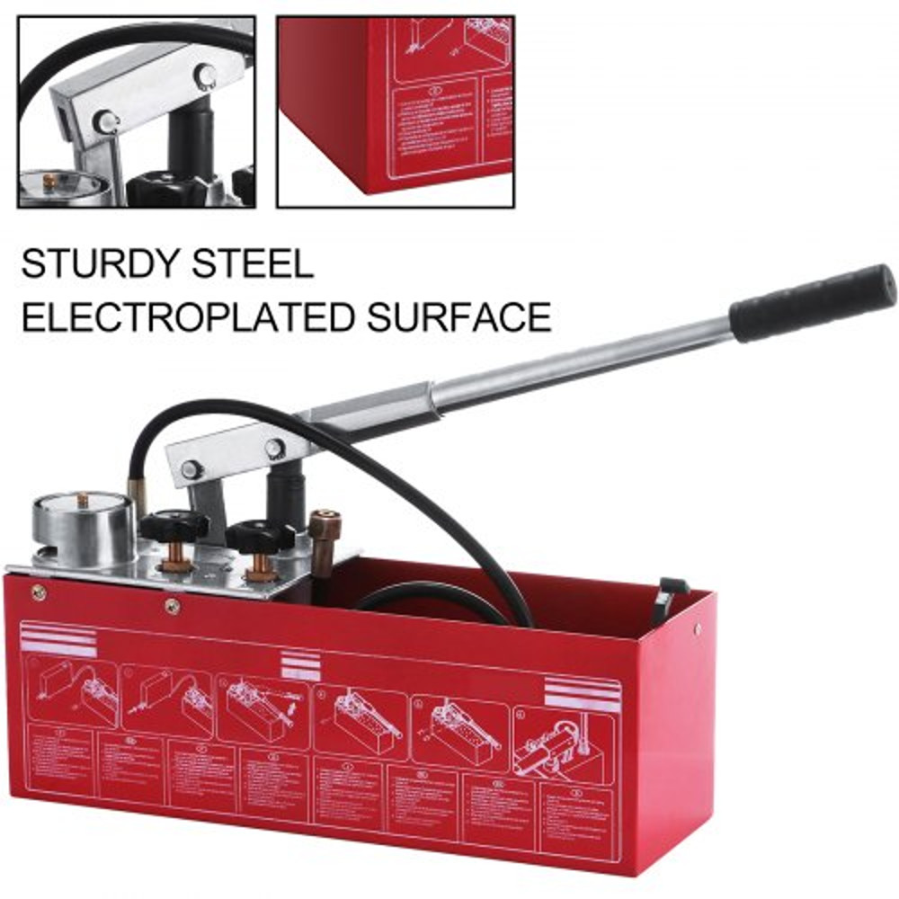 HeavyDuty Hydrostatic Test Pump 12L Gallon Tank 12 BSP Connection Dual Valves For Pipeline Firemen  2