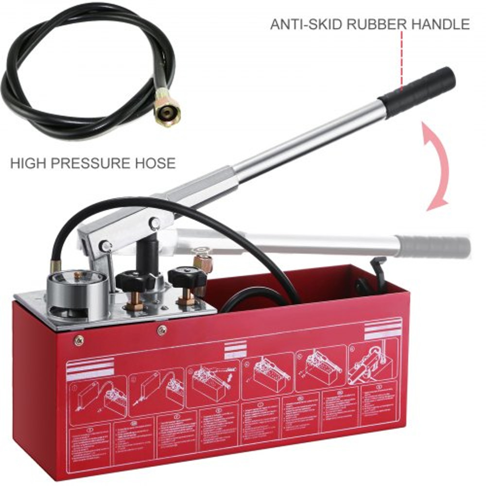 HeavyDuty Hydrostatic Test Pump 12L Gallon Tank 12 BSP Connection Dual Valves For Pipeline Firemen  5