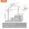 Adjustable Outdoor Stair Railing Matte White Wrought Iron Handrail For Porch Concrete And Wooden St 7