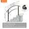 Matte Black Wrought Iron Handrail Adjustable Stair Rail With Installation Kit Durable Hand Rails Fo 7