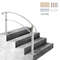 White Wrought Iron Handrail For Outdoor Steps Adjustable Front Porch Stair Railing Fit Concrete Or  0