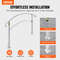 White Wrought Iron Handrail For Outdoor Steps Adjustable Front Porch Stair Railing Fit Concrete Or  2