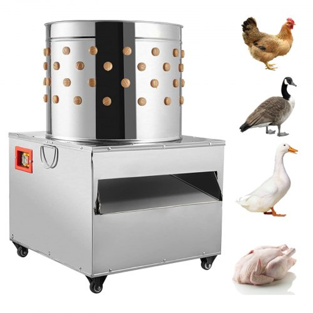 Chicken Poultry Plucker Stainless Steel Feather Plucking Machine With Wheels For Chicken Turkey  Du 0