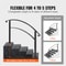Flexible Outdoor Handrails Black Wrought Iron Stair Railing For Porches Gardens Entryways WallFree 3