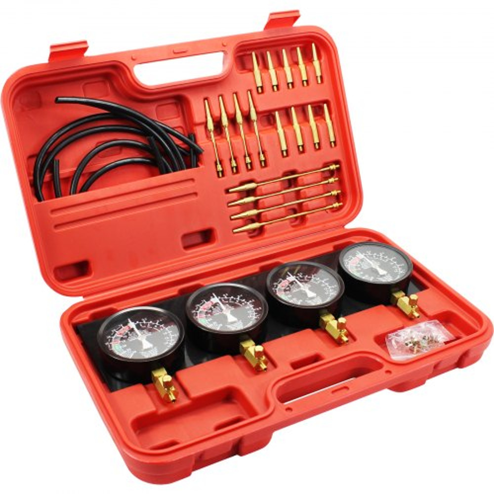 Fuel Vacuum Carburetor Synchronize Tool Kit Gauge Carb Sync Synchronizer Set With Rubber Hoses For  10