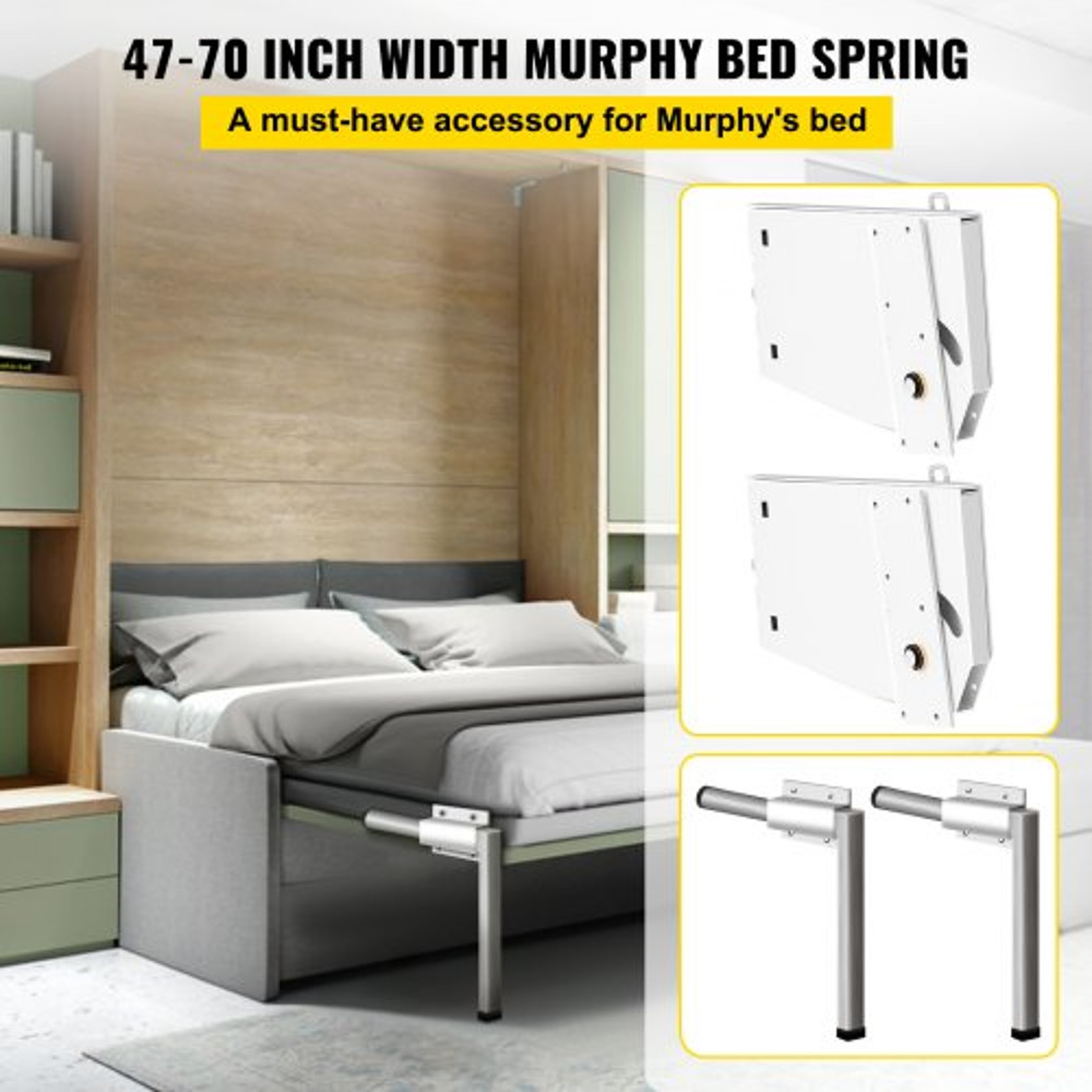 Heavy Duty Murphy Wall Bed Springs Mechanism Kit Vertical Mount DIY Hardware For King Or Queen Size 1