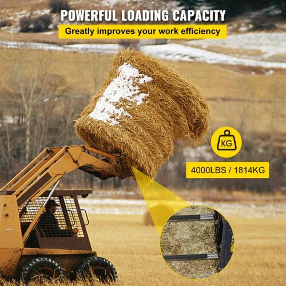 Hay Spear Spears High Lbs Capacity Bale Hay Spike Forks With Hex Nut  Sleeve Quick Attach Square Ba 3
