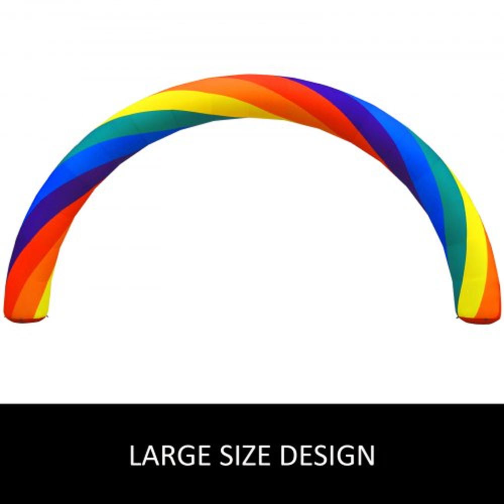 Inflatable Rainbow Arch with Blower, Eye-Catching Advertising Arch for Party, Event, Celebration, Garden & Holiday Decor