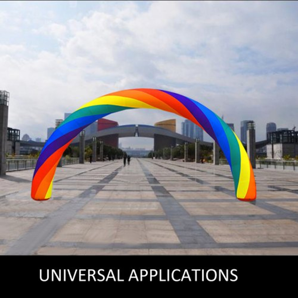 Inflatable Rainbow Arch with Blower, Eye-Catching Advertising Arch for Party, Event, Celebration, Garden & Holiday Decor