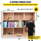 Classroom Storage Cabinet Plywood Section High Preschool Storage Shelves With Casters For Toys And 2