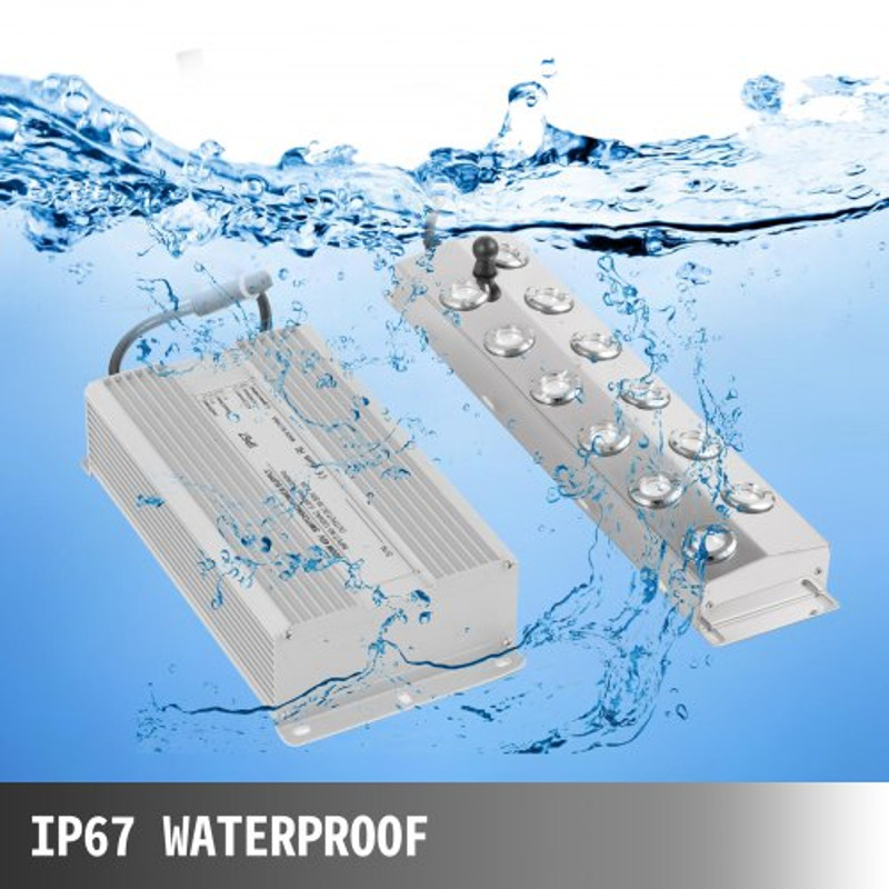 Waterproof Ultrasonic Fogger Humidifier, Head Mist Maker, Stainless Steel Pond Mister Fog Machine for Indoor Garden