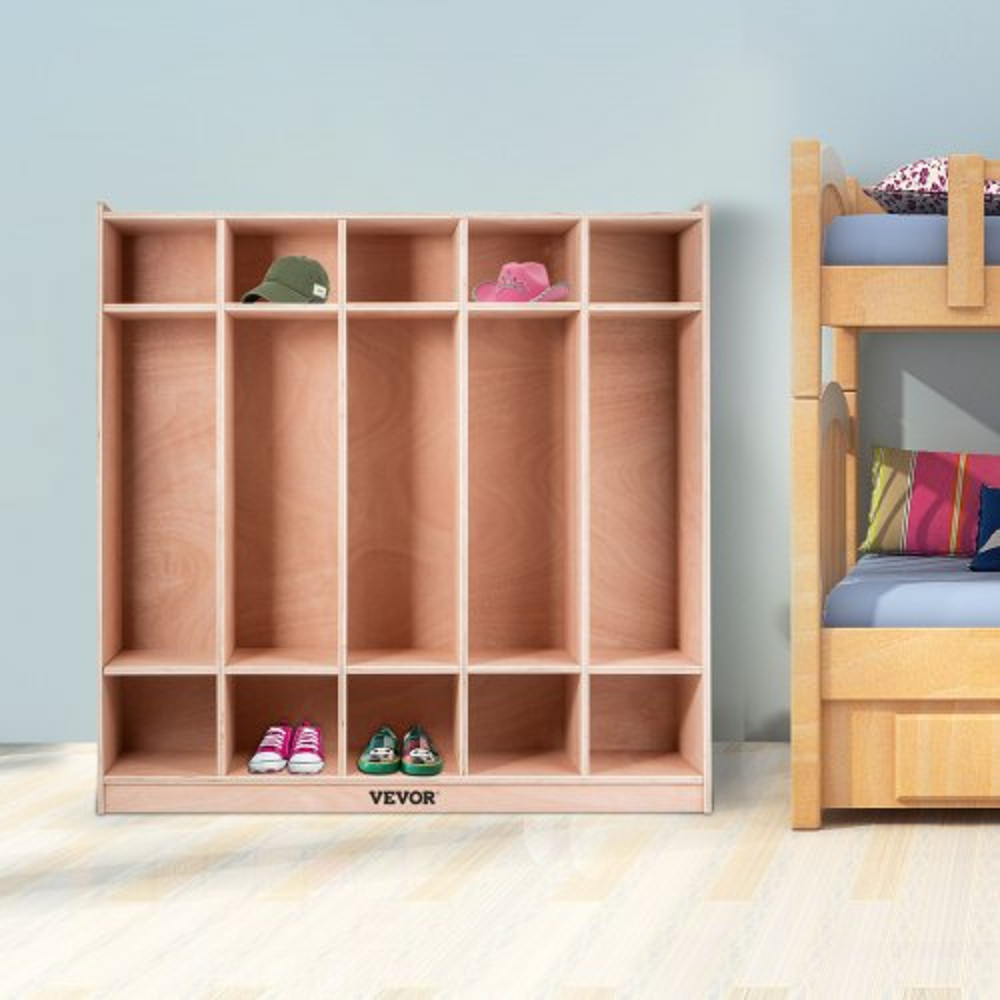 High Preschool Cubby Lockers Section Birch Plywood Coat Locker Thick Kids Locker For Home Or Commer 6