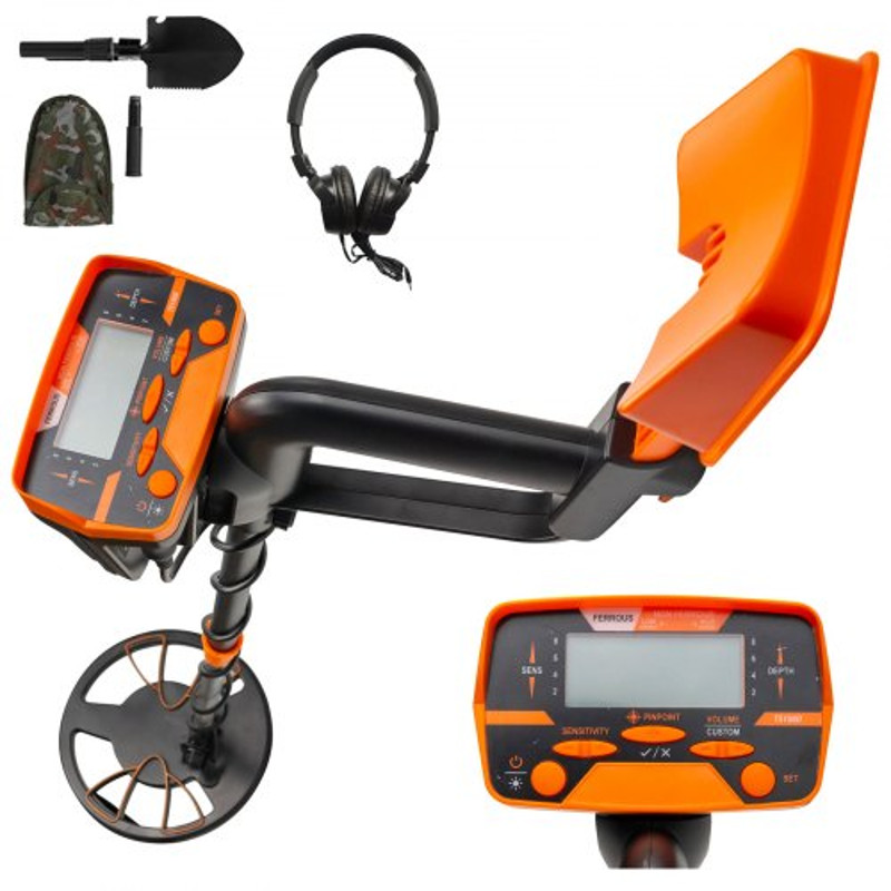 LCD Display Metal Detector for Adults & Kids, Automatic Gold Finder with Waterproof Search Coil & Headphone