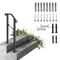 Black Transitional Handrails For Concrete Steps Wooden Stairs Wrought Iron Stair Railing With Powd 8