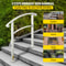 Matte White Stair Rail Wrought Iron Handrail With Installation Kit For Outdoor Steps 3Step Design 2