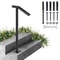 Iron Stairs Handrail Stylish Handrails For Outdoor Steps With Expansion Bolts Drill Bit 12 Step De 1