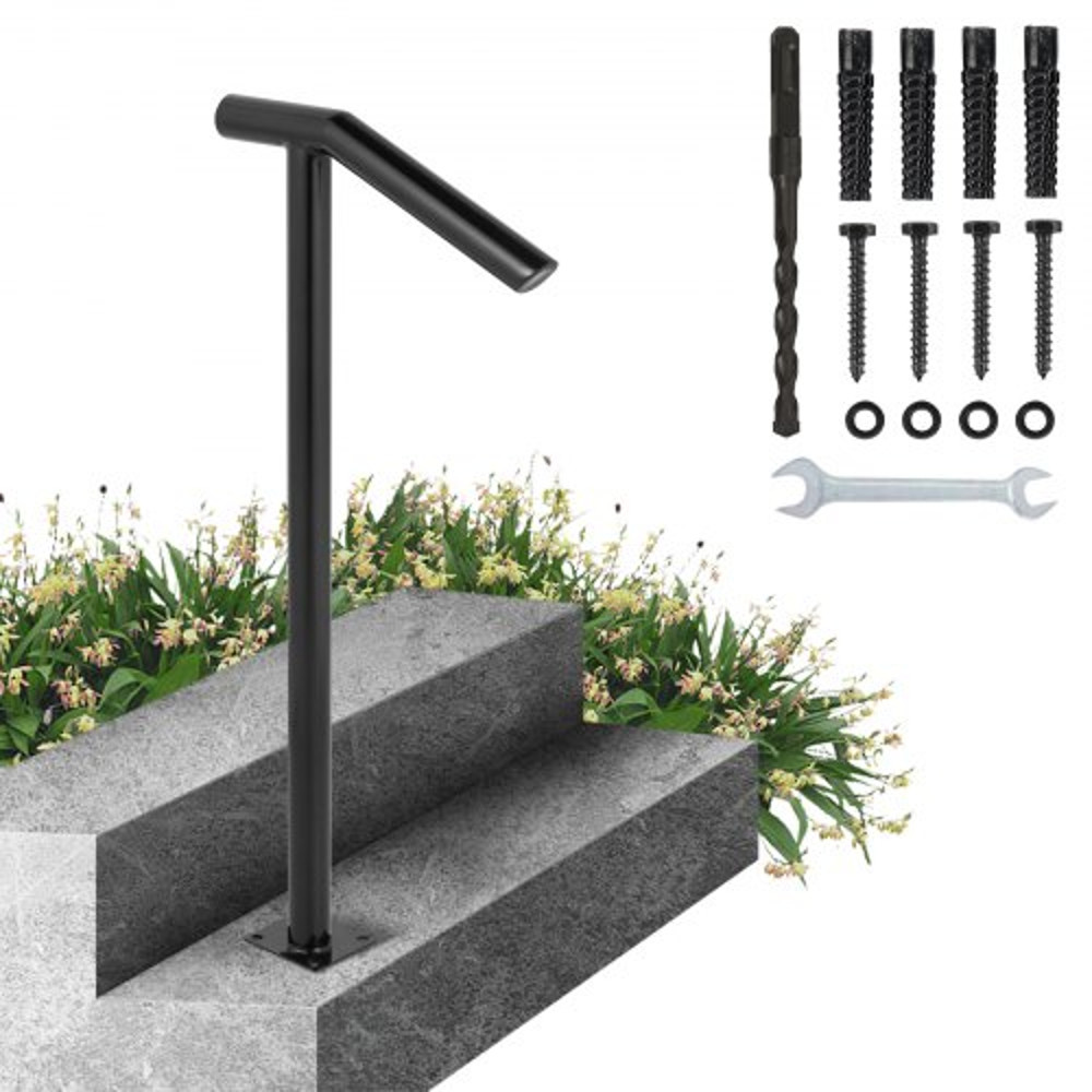 Iron Stairs Handrail Stylish Handrails For Outdoor Steps With Expansion Bolts  Drill Bit 12 Step De 8