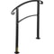Matte Black Wrought Iron Stair Rail 3Step Handrail With Installation Kit For Outdoor Steps Decks 7