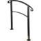 Matte Black Wrought Iron Stair Rail 3Step Handrail With Installation Kit For Outdoor Steps Decks 8