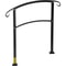 Matte Black Wrought Iron Stair Rail 3Step Handrail With Installation Kit For Outdoor Steps Decks 9