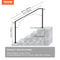 Flexible Porch Railing Black Transitional Handrails For Concrete Steps Or Wooden Stairs 45 Step Mat 7