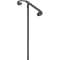 Single Post Handrail Wrought Iron Post Mount Step Grab Rail Fits 1 Or 2 Steps GroundMounted Long Po 0