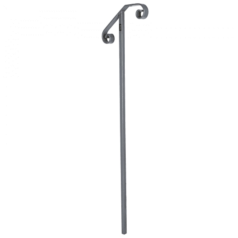 Single Post Handrail Wrought Iron Post Mount Step Grab Rail Fits 1 Or 2 Steps GroundMounted Long Po 8