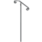 Single Post Handrail Wrought Iron Post Mount Step Grab Rail Fits 1 Or 2 Steps GroundMounted Long Po 9