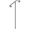 Single Post Handrail Wrought Iron Post Mount Step Grab Rail Fits 1 Or 2 Steps GroundMounted Long Po 10