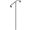 Single Post Handrail Wrought Iron Post Mount Step Grab Rail Fits 1 Or 2 Steps GroundMounted Long Po 10